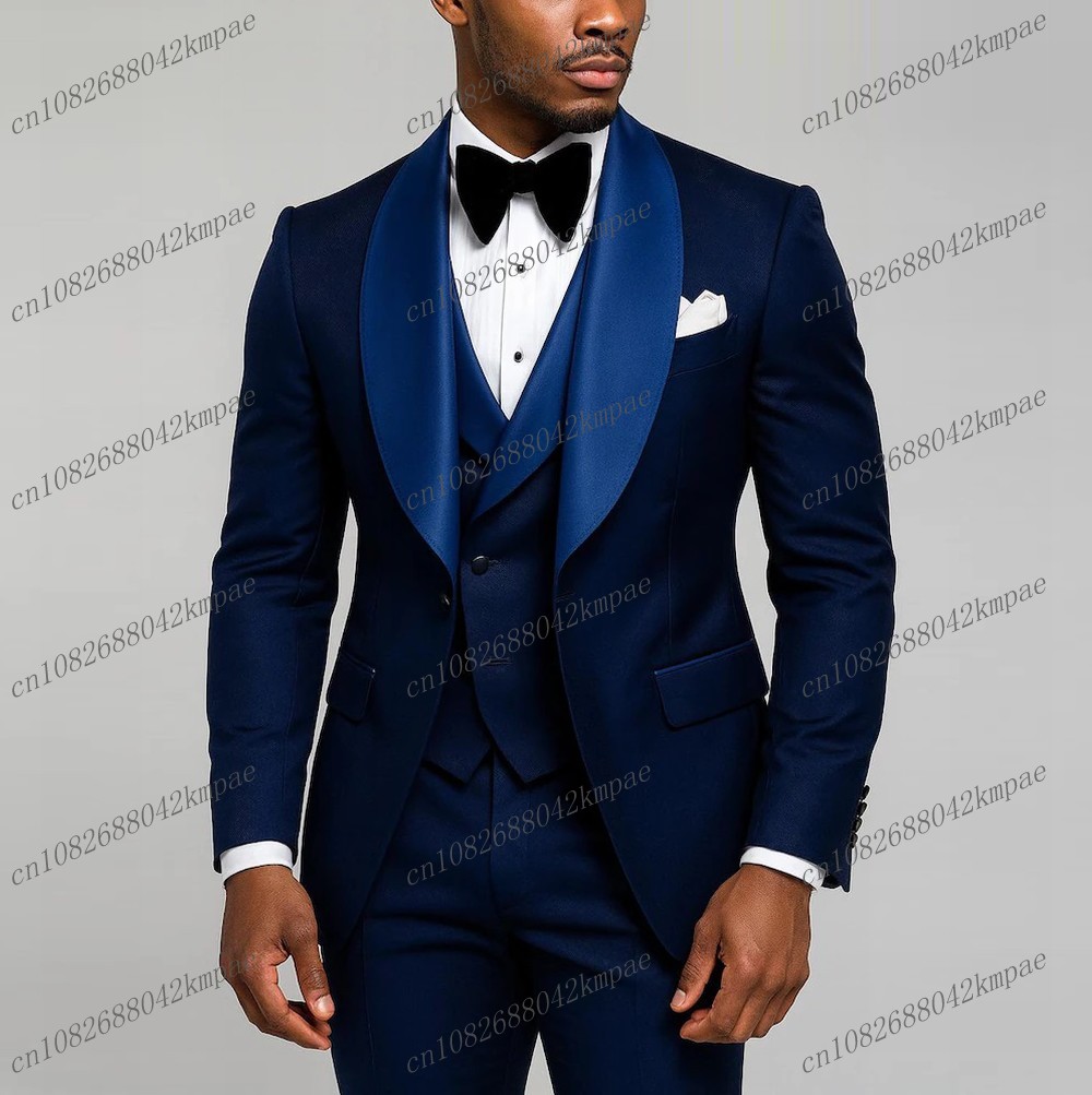 Men Grooming Outfit - New Navy Blue Formal Men Suit