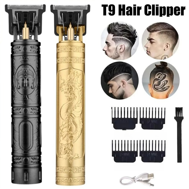 Beard Trimmer Cordless - T9 Hair Clipper With 4 Guide