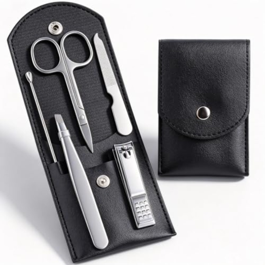 Mens Grooming Travel Kit - HANTEKAS Travel Manicure Set Professional Nail