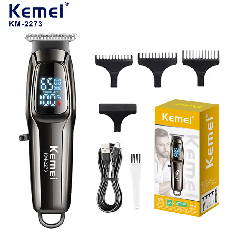 Beard Trimmer Cordless - Kemei KM-2273 Rechargeable Electric Hair Clipper