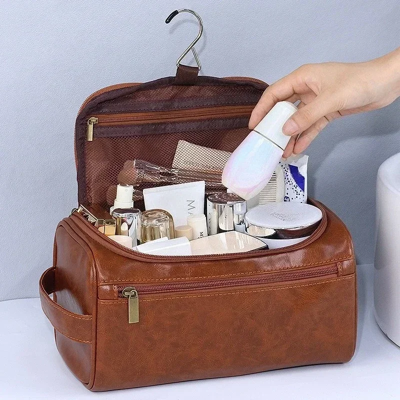 Men'S Grooming Makeup - Large capacity waterproof hand-held makeup bag