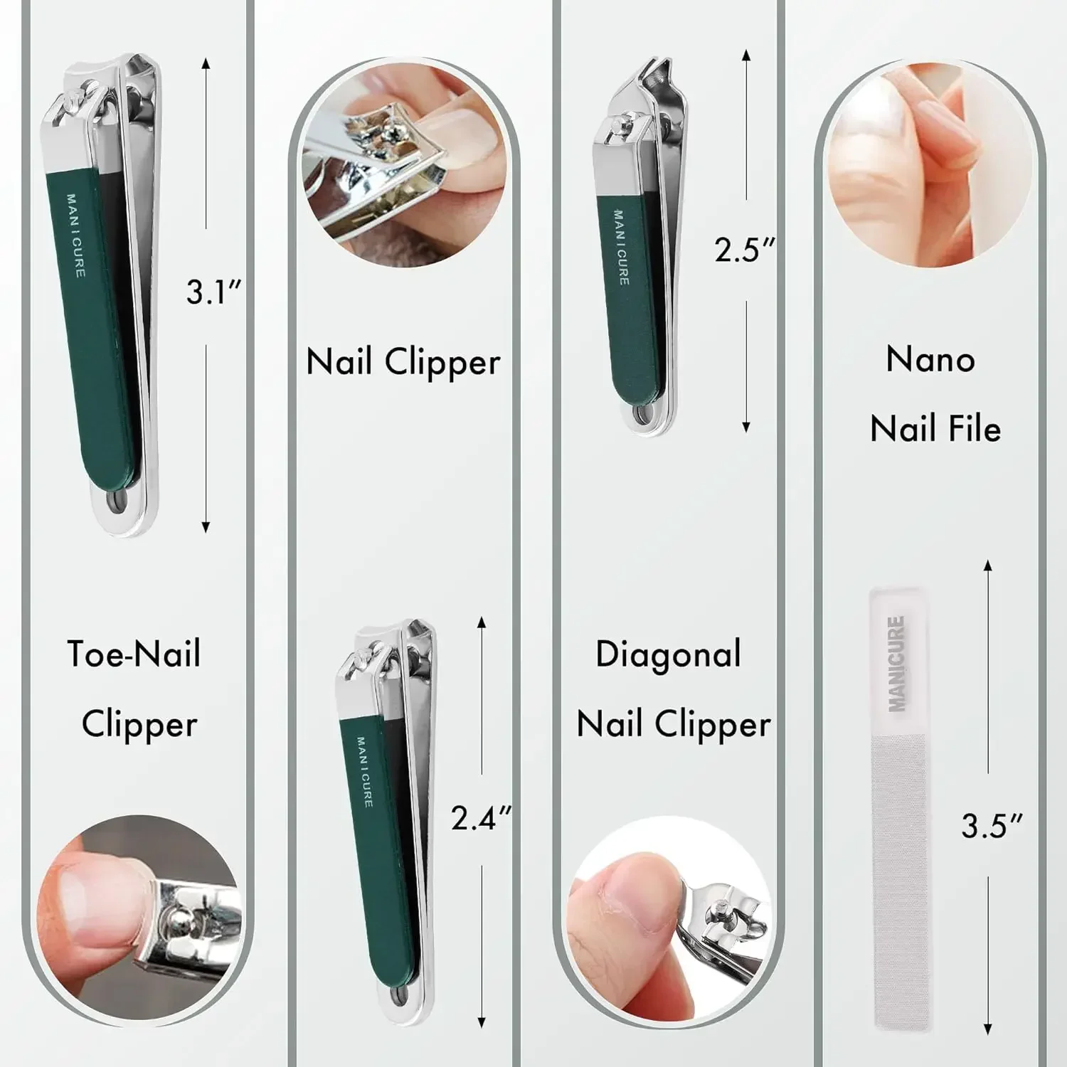 4 Pcs Men/Women Nail Clippers  - огляд і ціна Mens Grooming Travel Kit