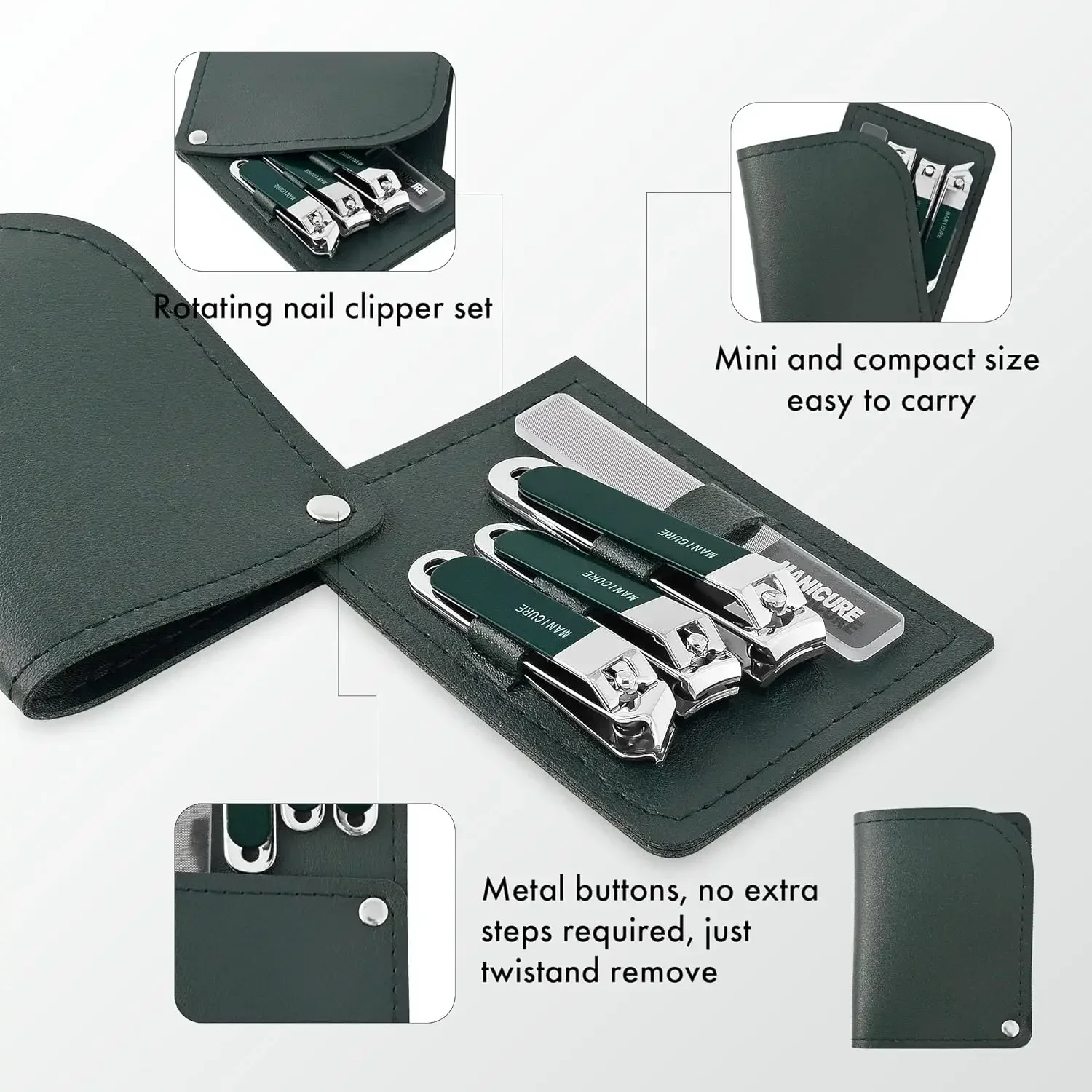 4 Pcs Men/Women Nail Clippers  - огляд і ціна Mens Grooming Travel Kit