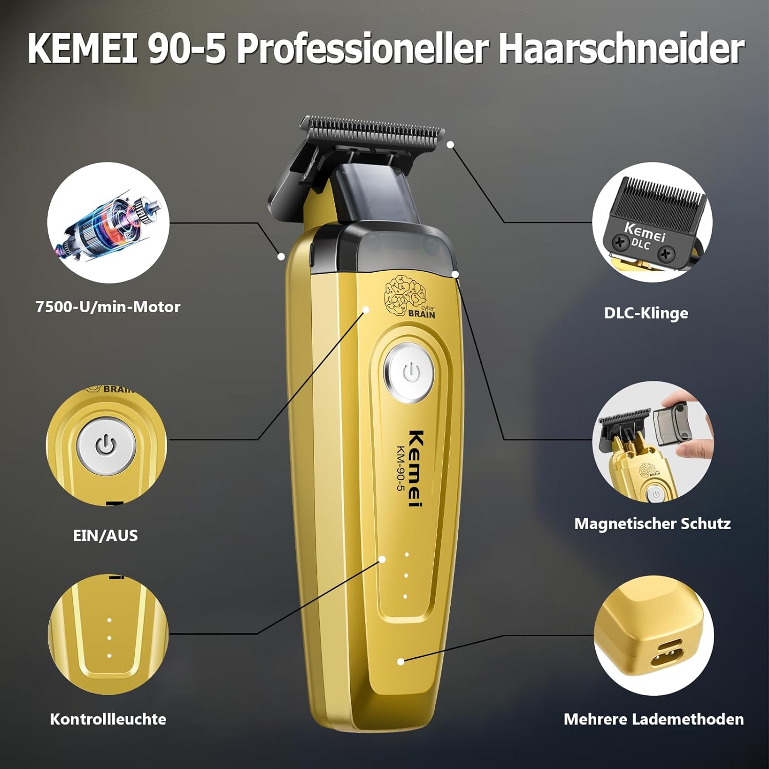 KEMEI Men's Hair Trimmer, Cord - огляд і ціна Beard Trimmer Cordless