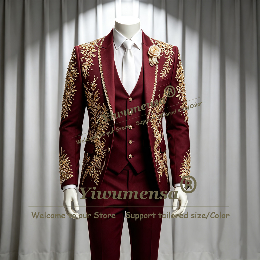 Luxury Crystals Beadwork Suit  - огляд і ціна Men Grooming Outfit