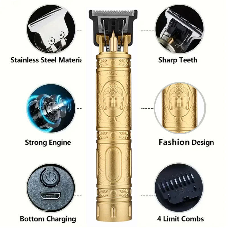 T9 Hair Clipper With 4 Guide C - огляд і ціна Beard Trimmer Cordless