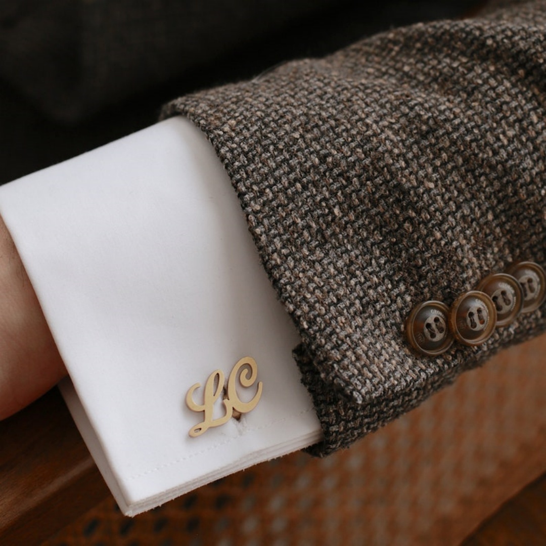 Custom Name Cufflinks for Men  - огляд і ціна Men Grooming Outfit