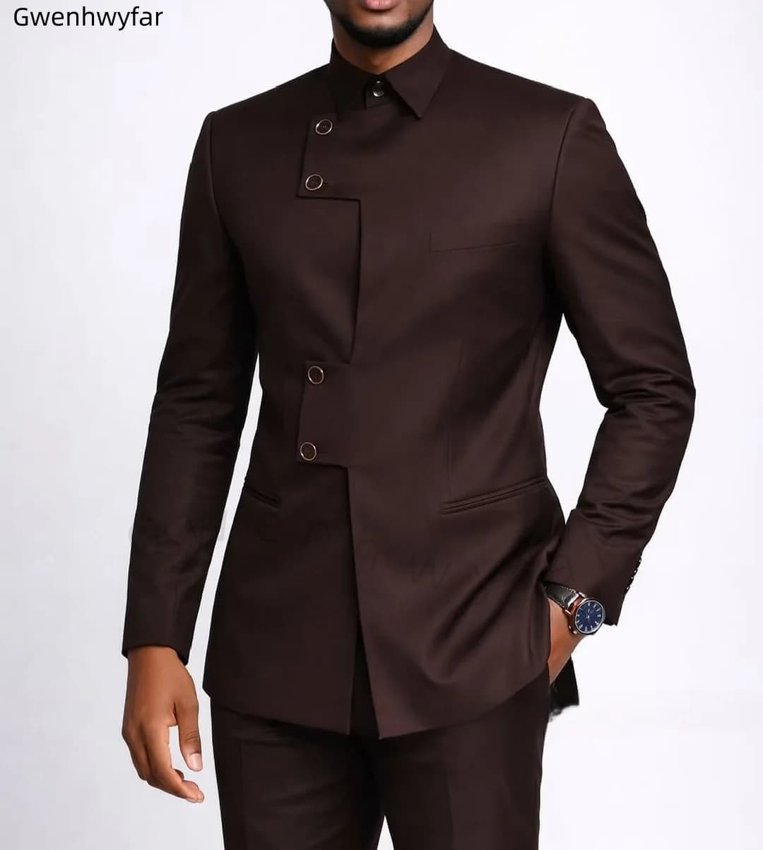 Gwenhwyar Men Ivory Jacquard 2 - огляд і ціна Men Grooming Outfit
