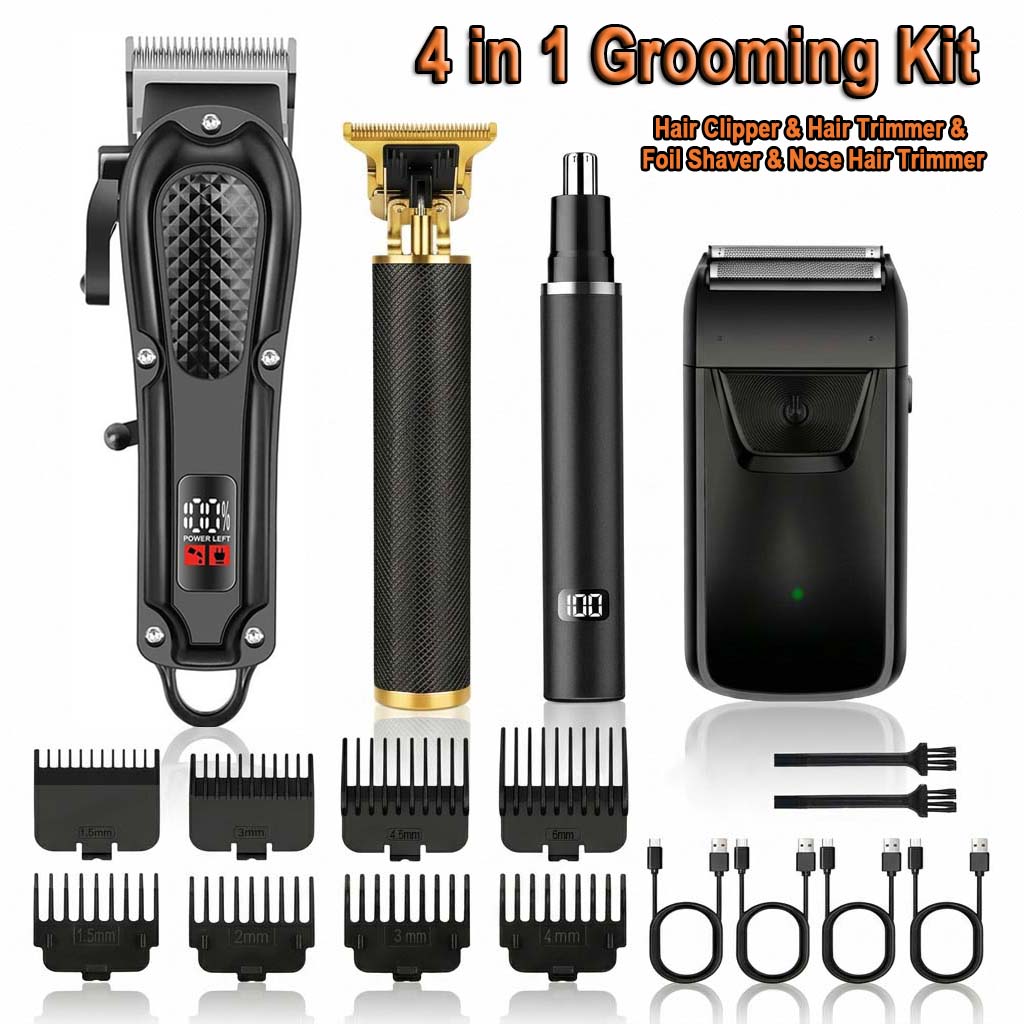 4 in 1 Men's Hair Clipper Set, - огляд і ціна Beard Trimmer Cordless