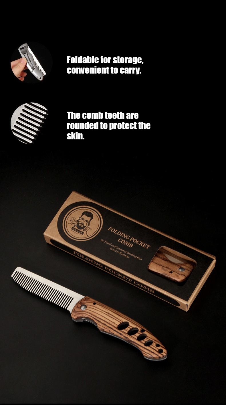 Solid Wood & Metal Folding Bea - огляд і ціна Mens Grooming Travel Kit