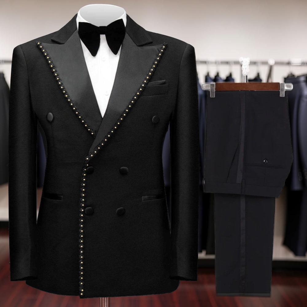 Double Breasted Beaded Formal  - огляд і ціна Men Grooming Outfit