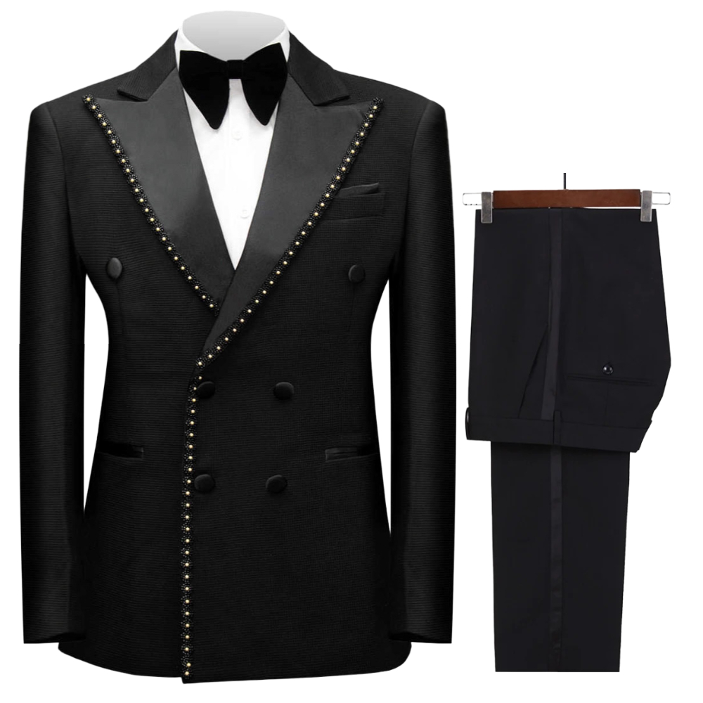 Double Breasted Beaded Formal  - огляд і ціна Men Grooming Outfit
