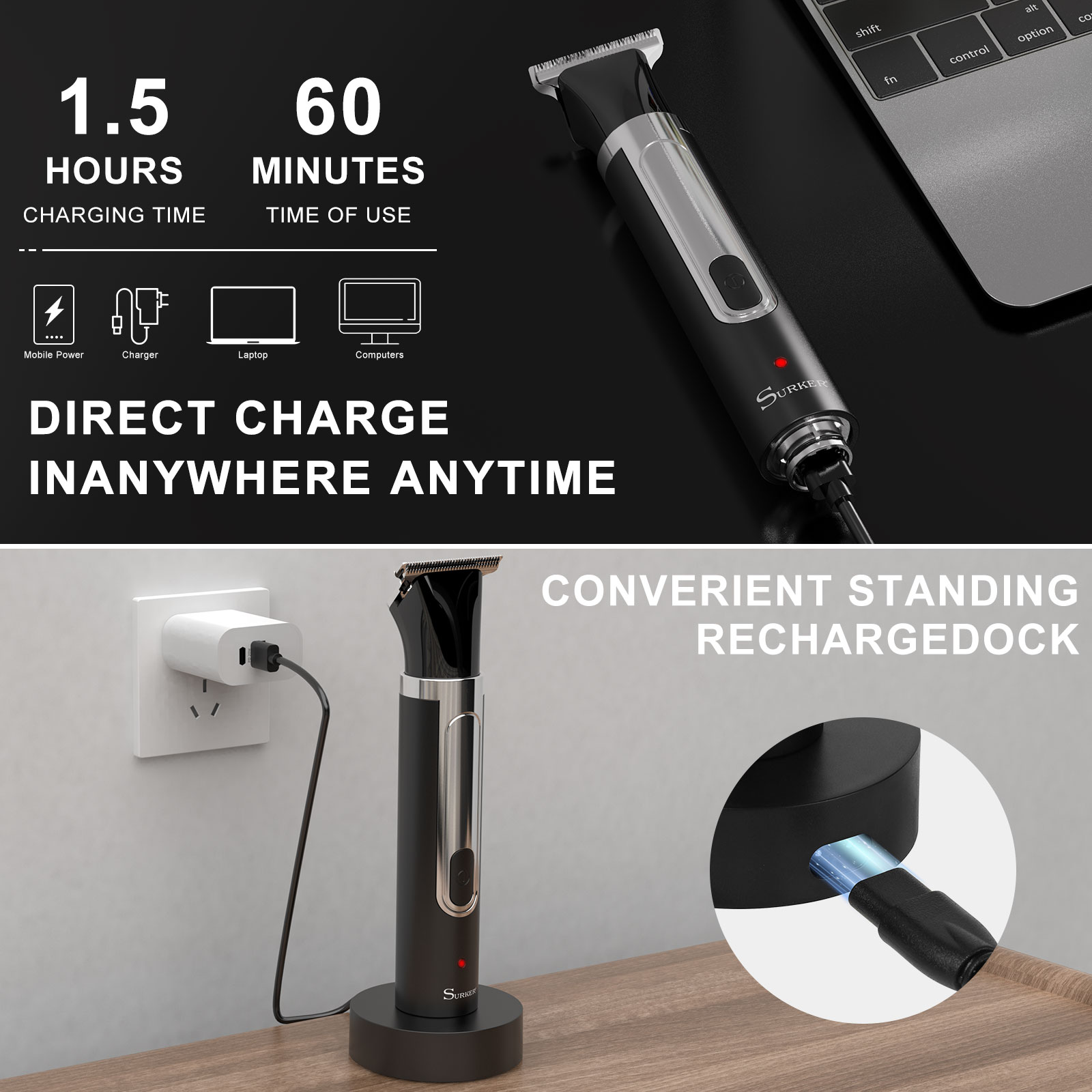 Surker 4-in-1 Shaver for Men G - огляд і ціна Men Grooming Full Body