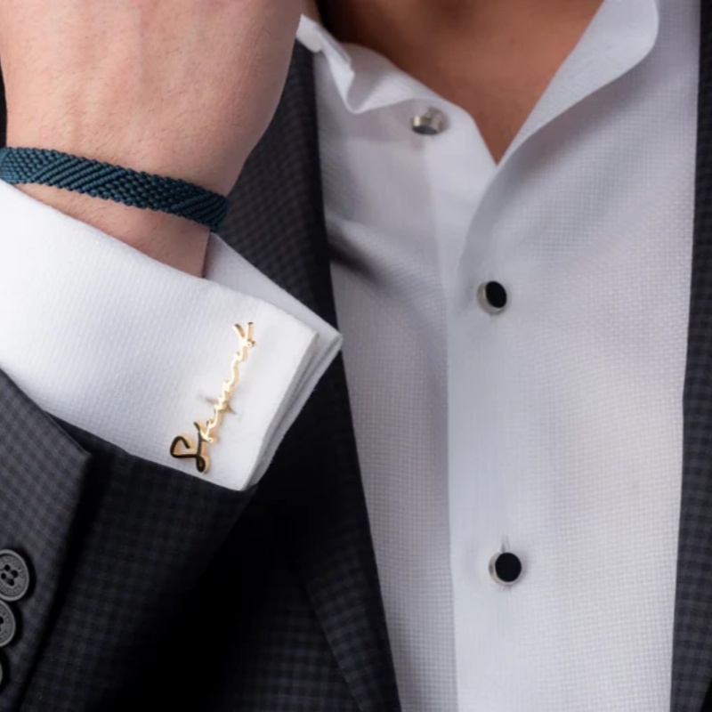 Custom Name Cufflinks 18K Gold - огляд і ціна Men'S Grooming