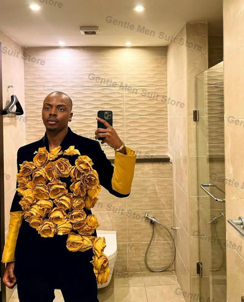 Yellow Black Men Suits Set 2 P - огляд і ціна Men'S Grooming